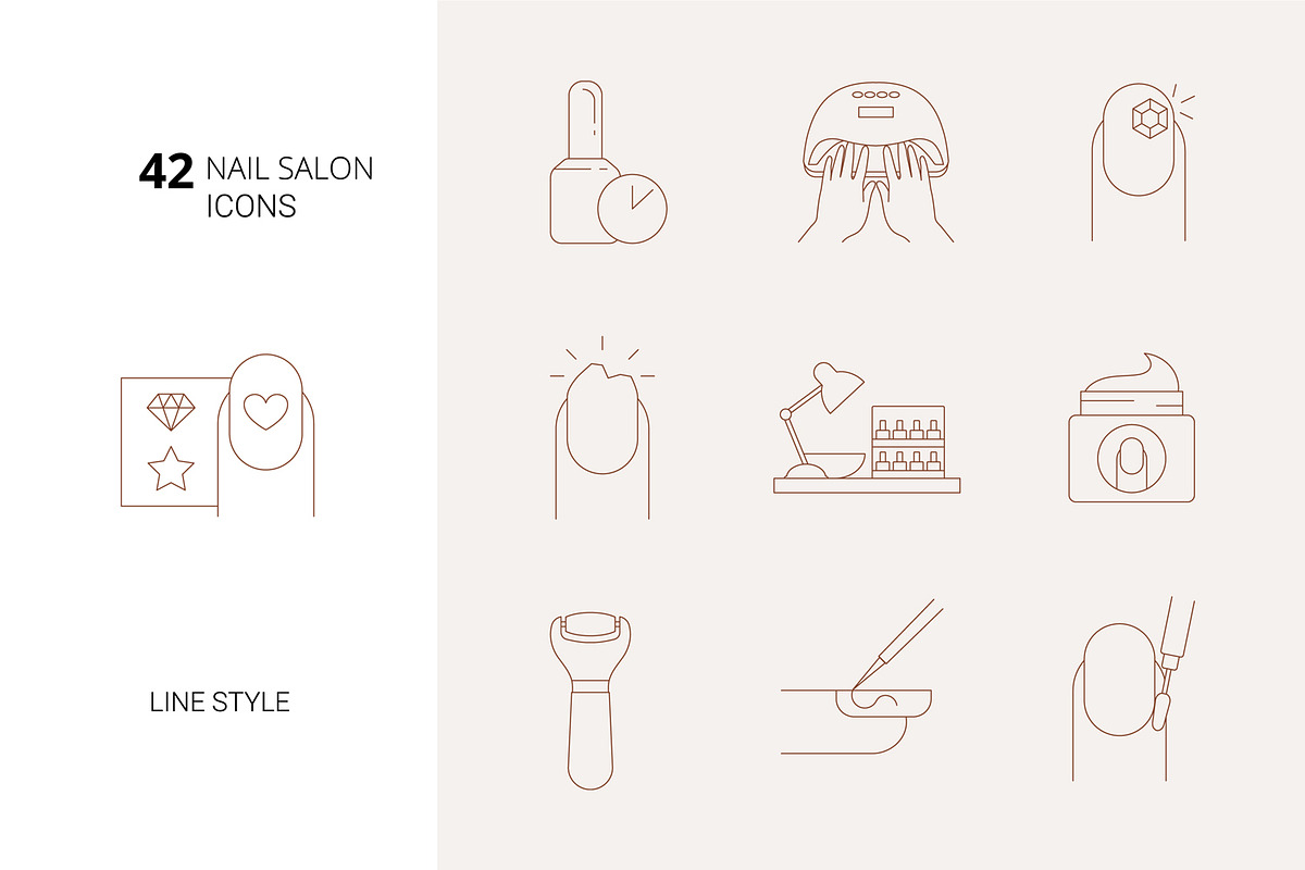 42 Nail salon icons, an Icon by mayrum (Photo 1 of 4)