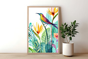 Exotic Botanical Bird Illustration, a Decorative Illustration by Housui Patterns (Thumbnail 6 of 12)