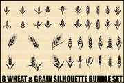 Agriculture Grain Silhouette Pack, an Illustration by Creativeshirt (Thumbnail 1 of 9)