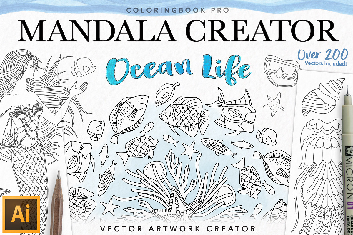 Ocean Life Mandala Creator, a Plug-in Add-On by Drifter Studio (Photo 1 of 8)