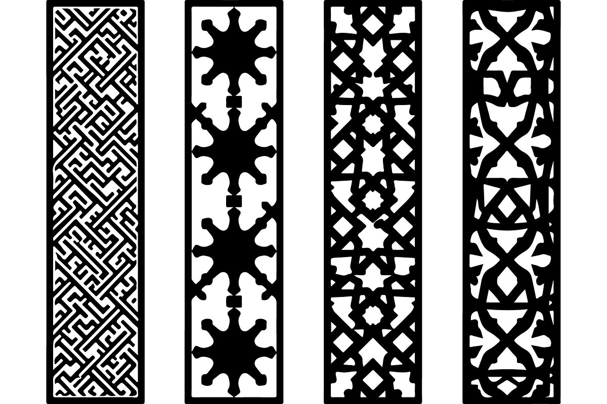 Black Geometric Pattern Panel Set, an Object Graphic by Designer_Momina (Photo 11 of 13)