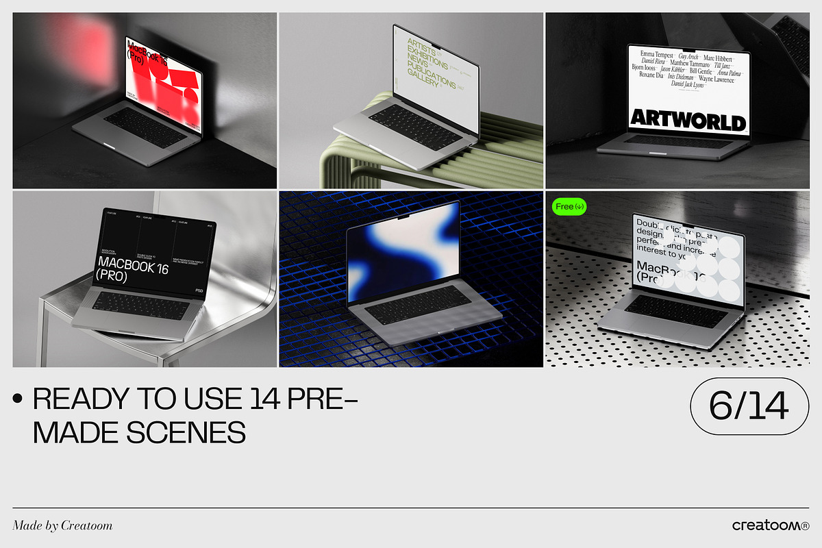 (26) MacBook Pro 16 mockups, a Mac Mockup by Creatoom (Photo 2 of 11)
