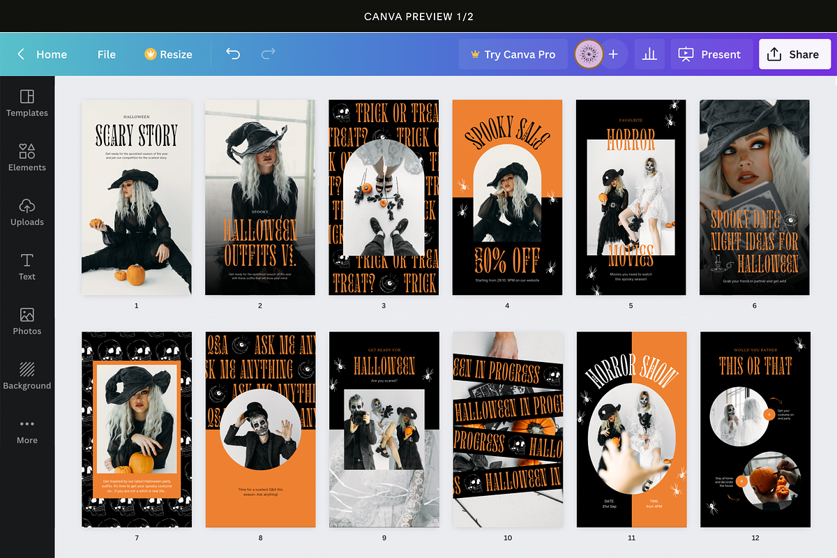 20 Halloween IG Reel Covers Stories, a Social Media Template by Studio K (Photo 5 of 7)