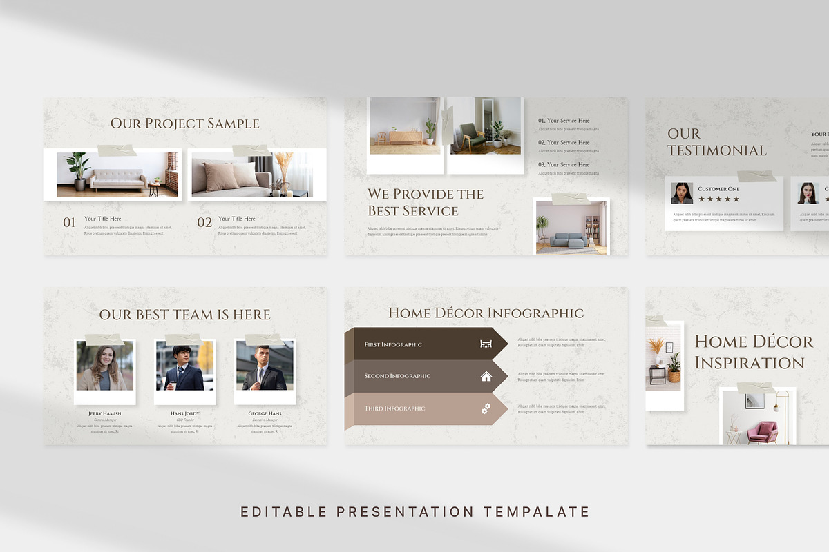 Minimalist Home Decoration - PowerPoint Template
