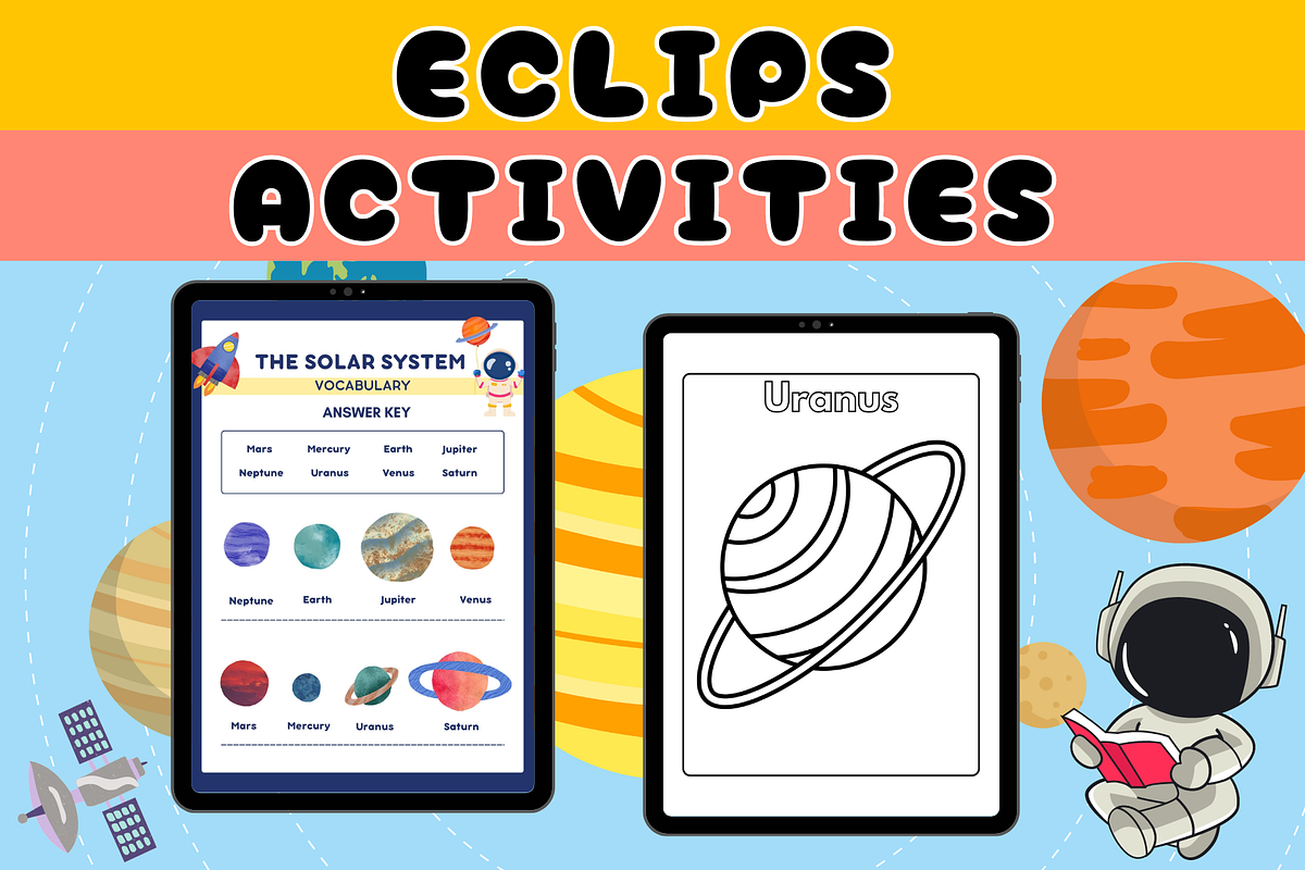 Solar Eclipse Activities Pages, a Templates & Theme by Premium Digital Templates (Photo 2 of 3)