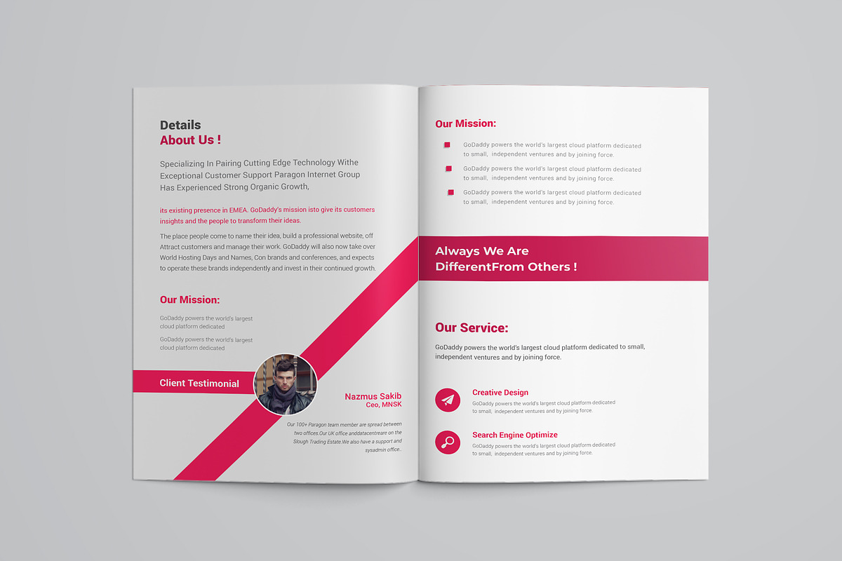 Corporate Bifold Brochure, a Brochure Template by ZAAS (Photo 2 of 8)