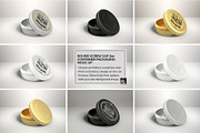 Round 2oz Screw Cap Container Mockup, a Product Mockup by INCDesign (Thumbnail 6 of 6)