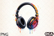 Vibrant Headphones Clipart, an Illustration by DreamCafeArt (Thumbnail 1 of 7)