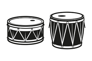 Two Drums with Geometric Design, an Object Graphic by Billah Hub