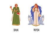 Norse mythology. Gods, goddesses set, a Person Illustration by Good Studio (Thumbnail 3 of 9)