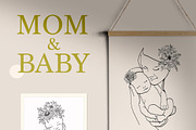 MOM&BABY line art collection, an Object Graphic by Natalia Tugova (Thumbnail 4 of 7)