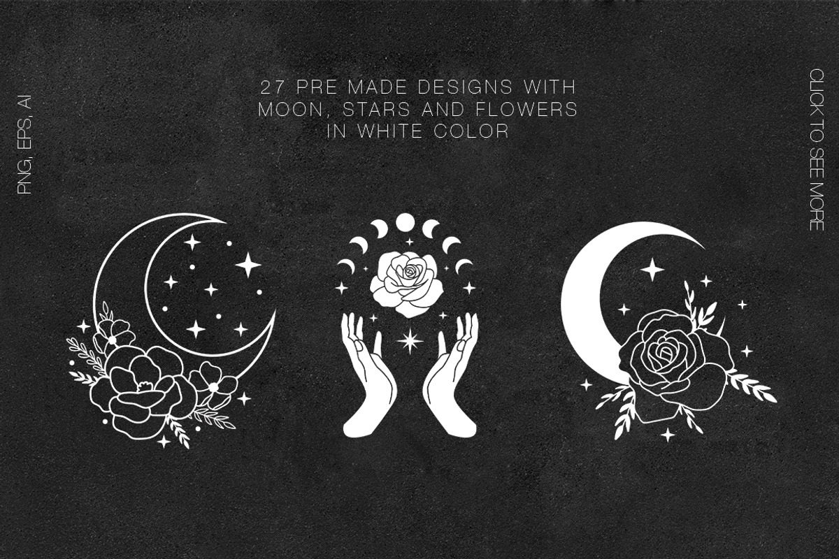Floral moon & Zodiac Constellations, an Illustration by Art Dari Autumn (Photo 5 of 15)
