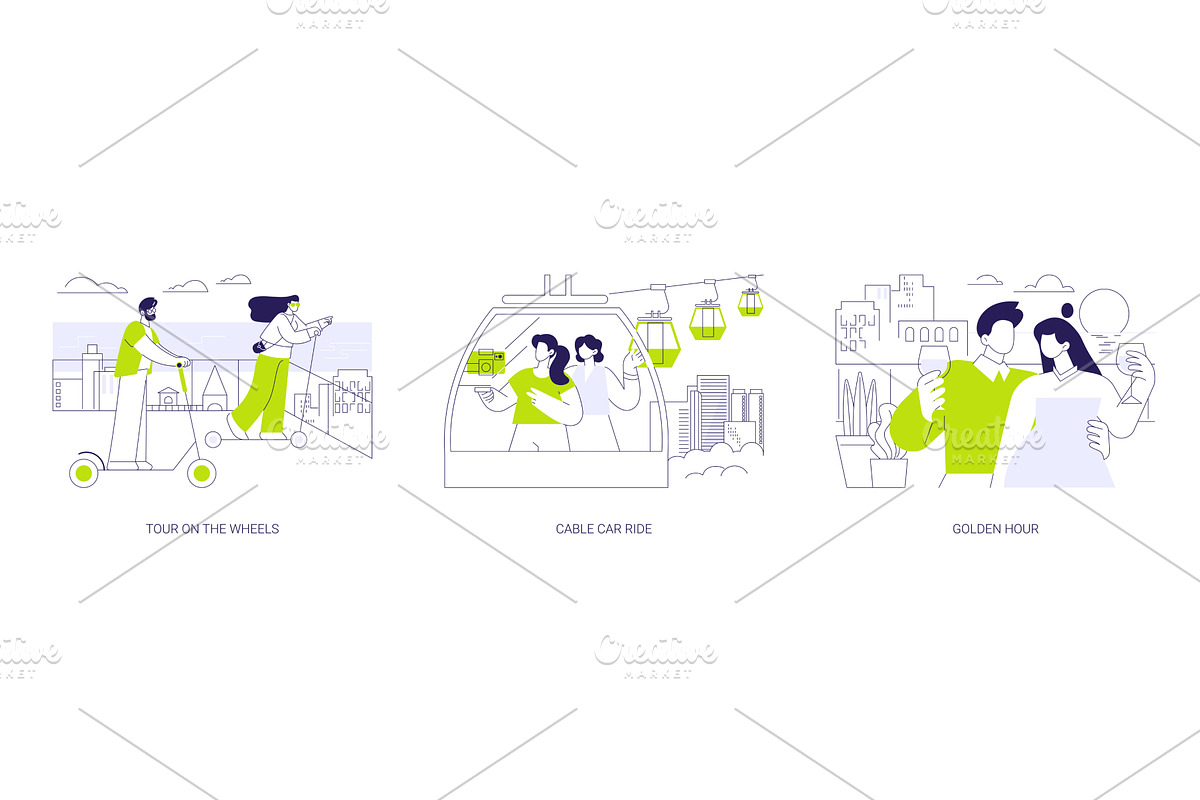 Urban travel experiences isolated, an Illustration by Visual Generation