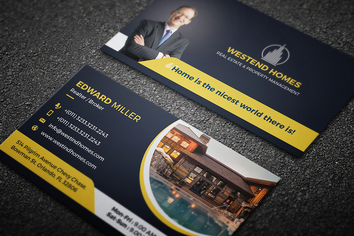 10 Real Estate Business Card Bundle, a Business Card Template by GraphicsEgg (Photo 11 of 14)