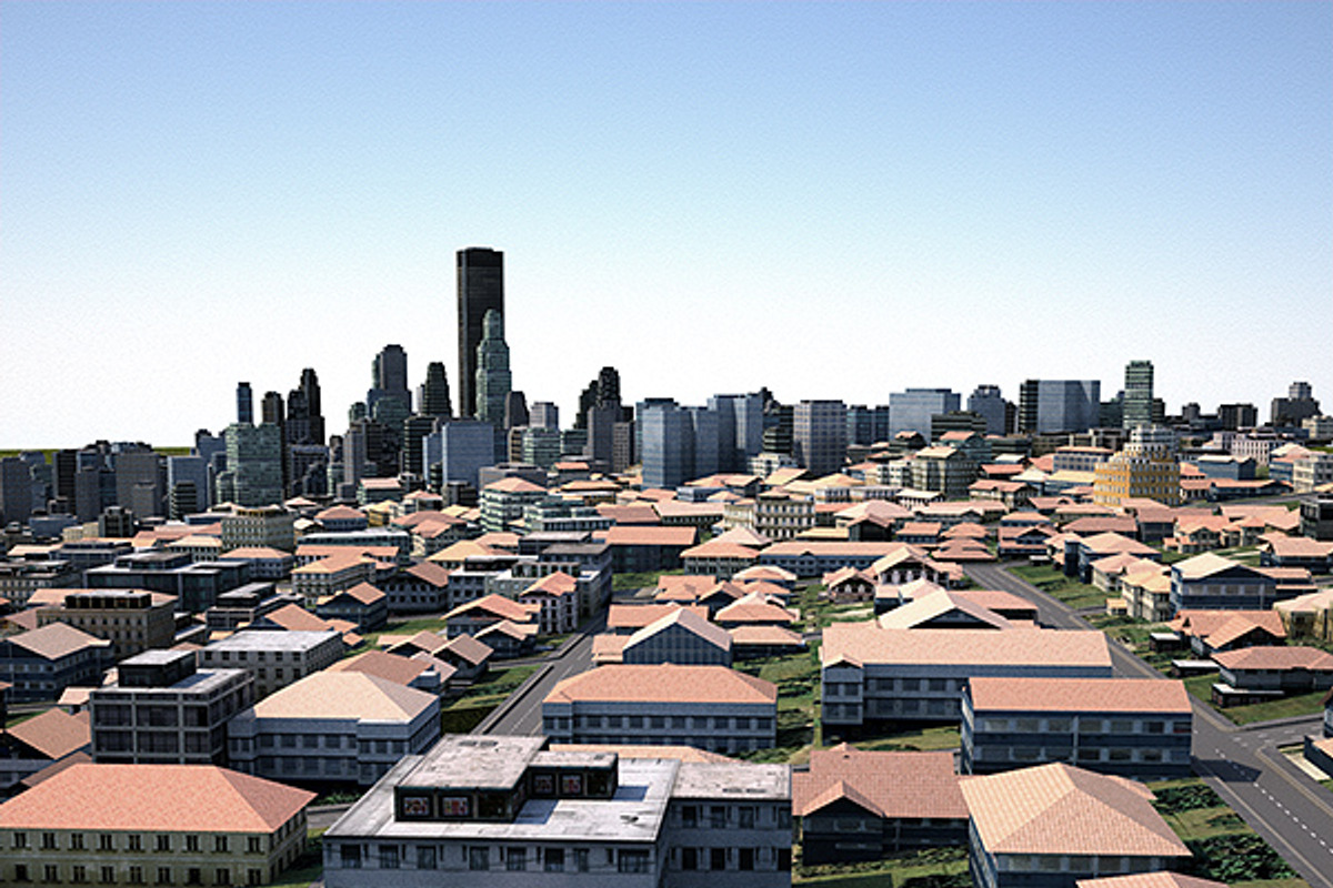 Huge LowPoly City Textured, an Architecture 3D Model by VisualCG (Photo 4 of 6)