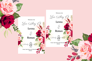 Beautiful Pink Wedding Invitation