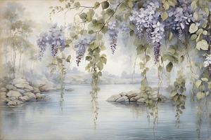 Wisteria Bloom Landscape