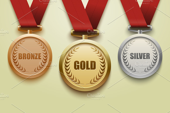 Set Of Medals.Vector