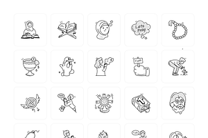 450 Zoodle Hand Drawn Illustrations