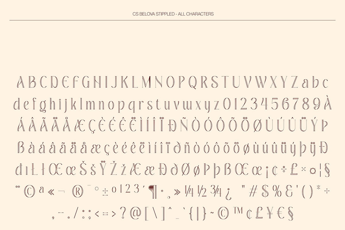 CS Belova Stippled, a Serif Font by Craft Supply Co. (Photo 8 of 8)