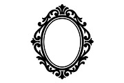 Elegant Oval Frame Silhouette, an Object Graphic by hafijul (Thumbnail 4 of 4)