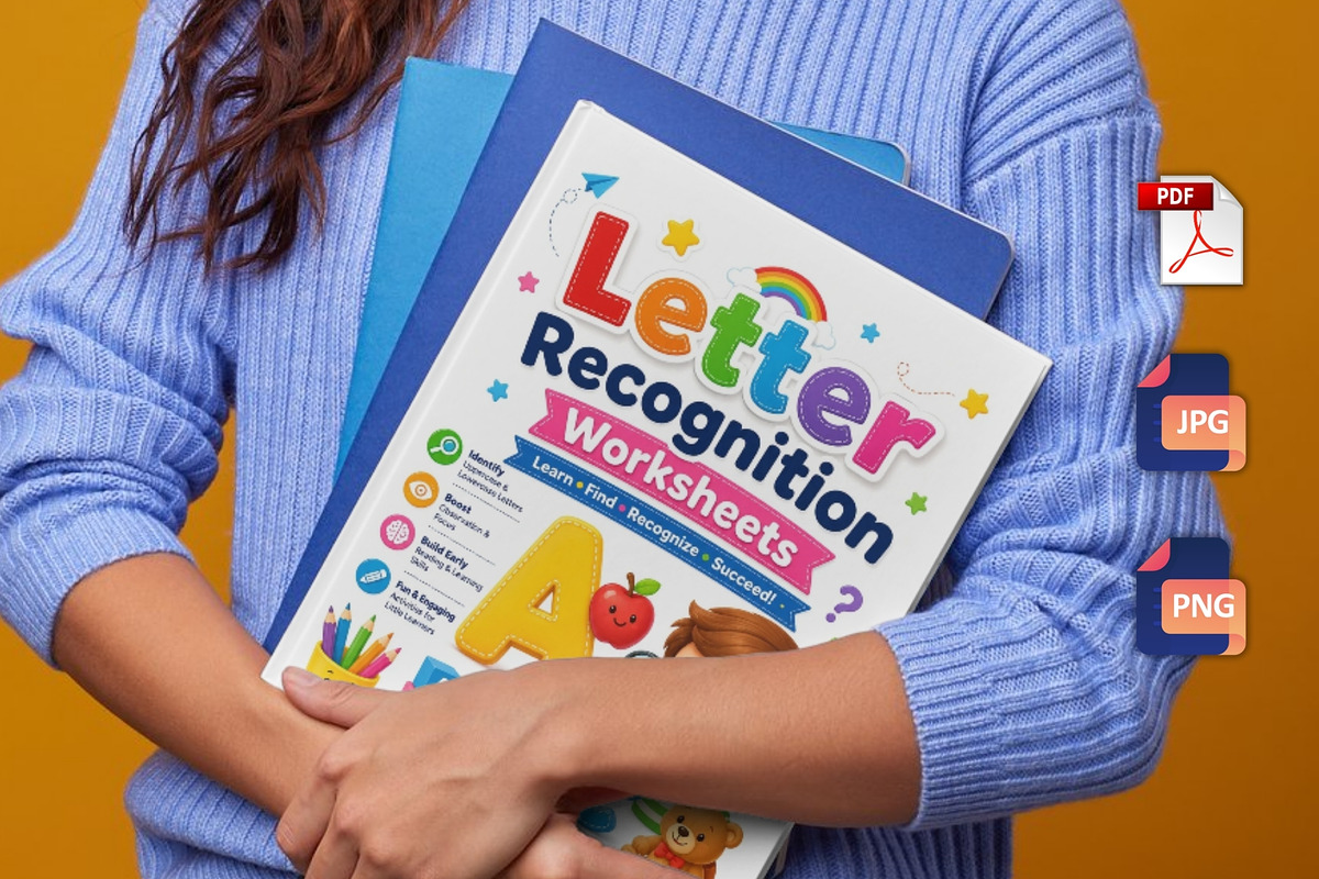 Letter Recognition Worksheets, a Stationery Template by Designmela01 (Photo 5 of 6)