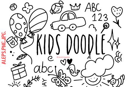 Hand Drawn Kids Doodle