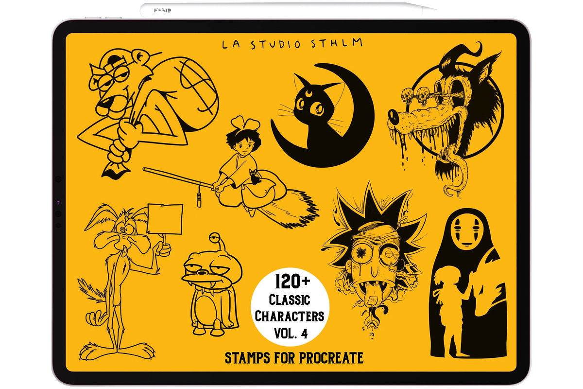 Bundle 1 Classic Character-Stamp Set, a Brush Add-On by LA Studio Sthlm (Photo 5 of 17)