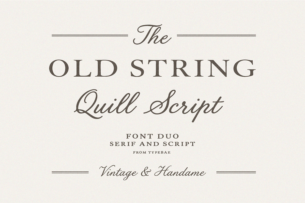 Old String - Serif & Script Font Duo, a Serif Font by Typebae (Photo 1 of 10)
