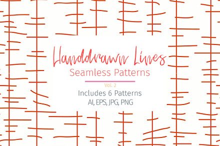 Hand-drawn Lines Seamless Patterns
