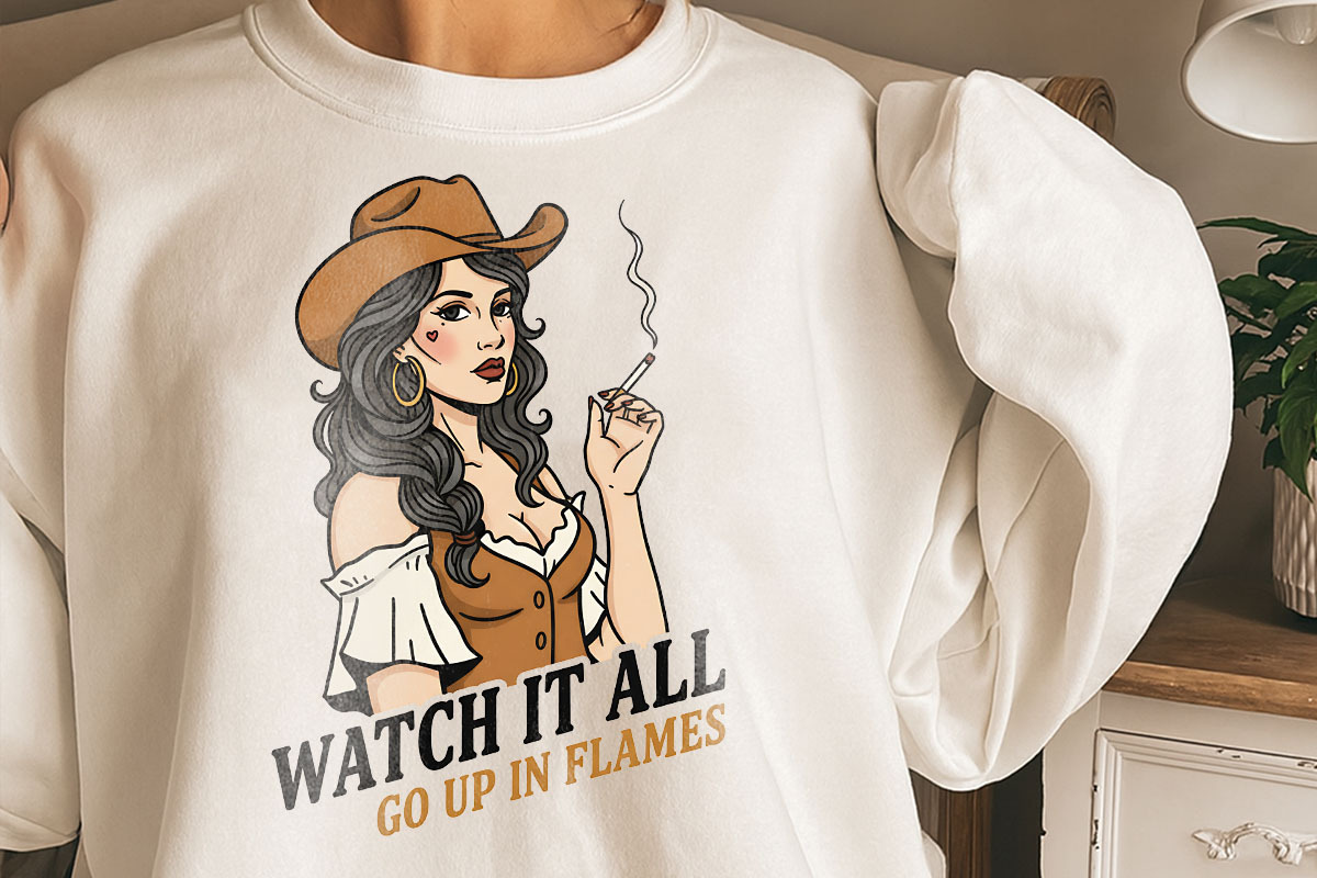 Retro Pin-Up Cowgirl Clipart Bundle, a Graphic by GlitterCraft (Photo 31 of 61)