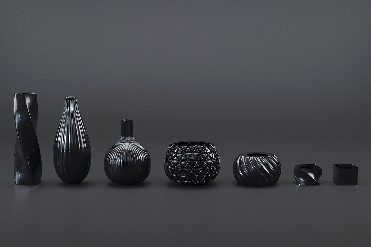 White/Black vases collection, a Furniture 3D Model by RC graphics (Photo 2 of 24)