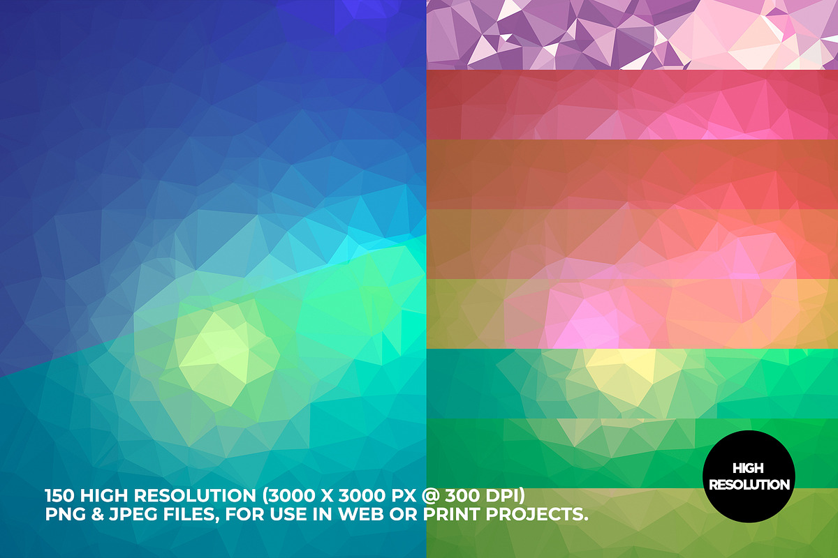 150 Geometric Triangle Backgrounds, a Pattern Graphic by Pixnugget (Photo 5 of 10)