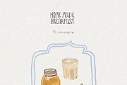 Breakfast Food PNG Images, a Decorative Illustration by whiteheartdesign (Thumbnail 10 of 17)