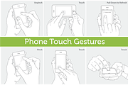 Phone Touch Gestures, an Object Graphic by Olga Stanis (Thumbnail 1 of 2)