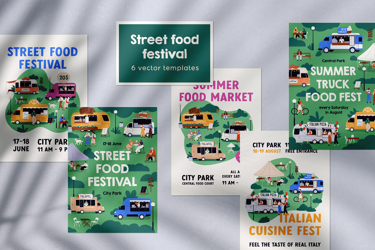 Summer street food festival posters, a Food Illustration by Good Studio (Photo 1 of 7)