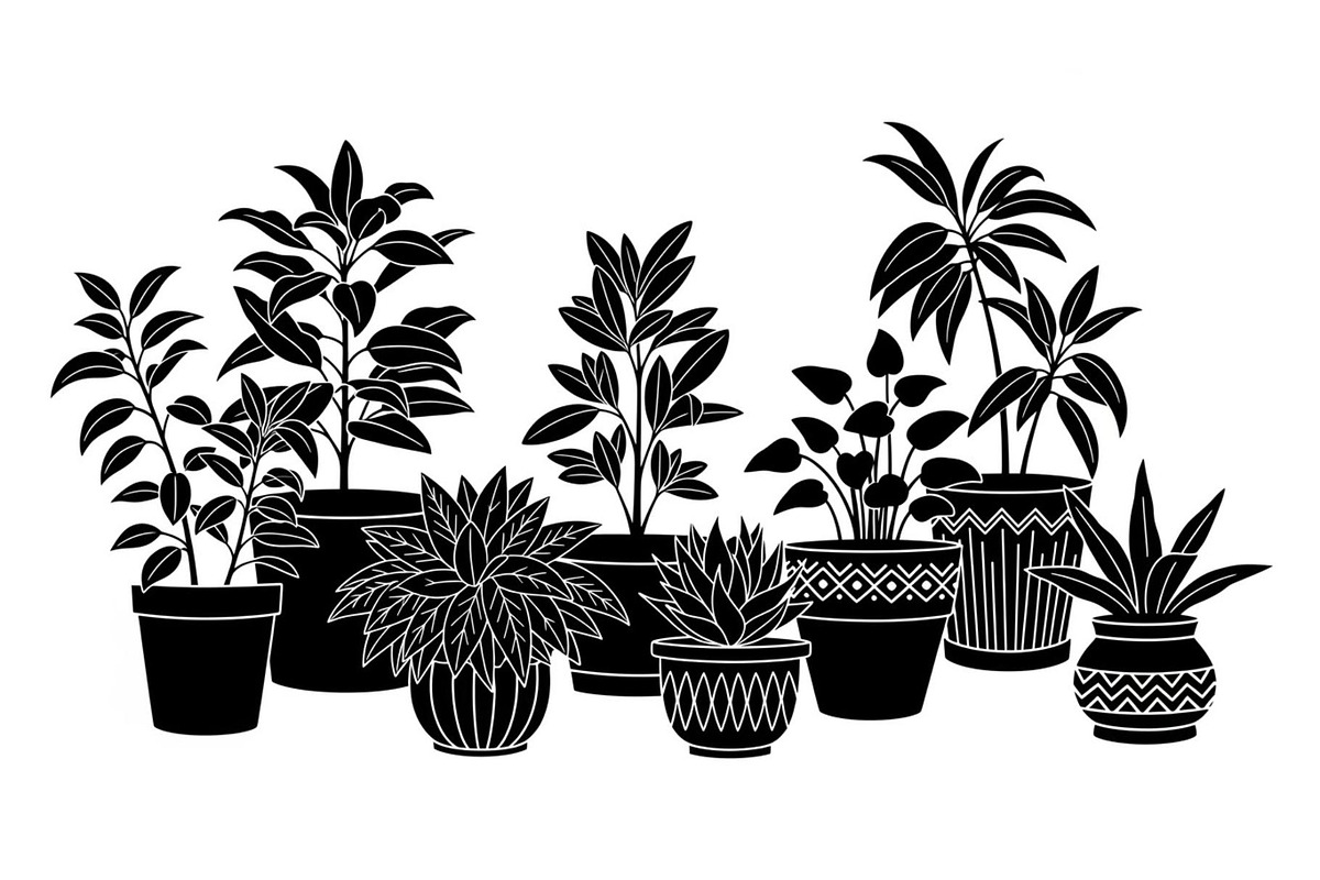 50 Botanical Garden Silhouette bundl, an Illustration by Designs_River (Photo 37 of 51)