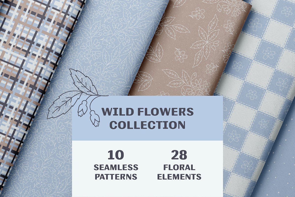 Wild Flowers Collection, a Pattern Graphic by Zim Varezhkin (Photo 1 of 8)