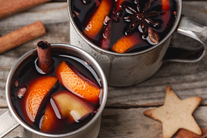Mulled wine featuring holiday, cinnamon, and spice, a Food & Drink Photo by Asya Nurullina