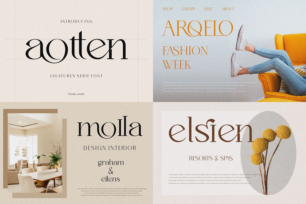 UNIQUE Serif Font Bundle, a Serif Font by Penatic Studio (Photo 9 of 13)