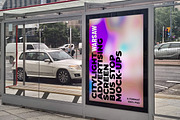 Warsaw Citylight Ad Bus Stop 13, an Advertising Mockup by Graphic Shelter (Thumbnail 7 of 9)