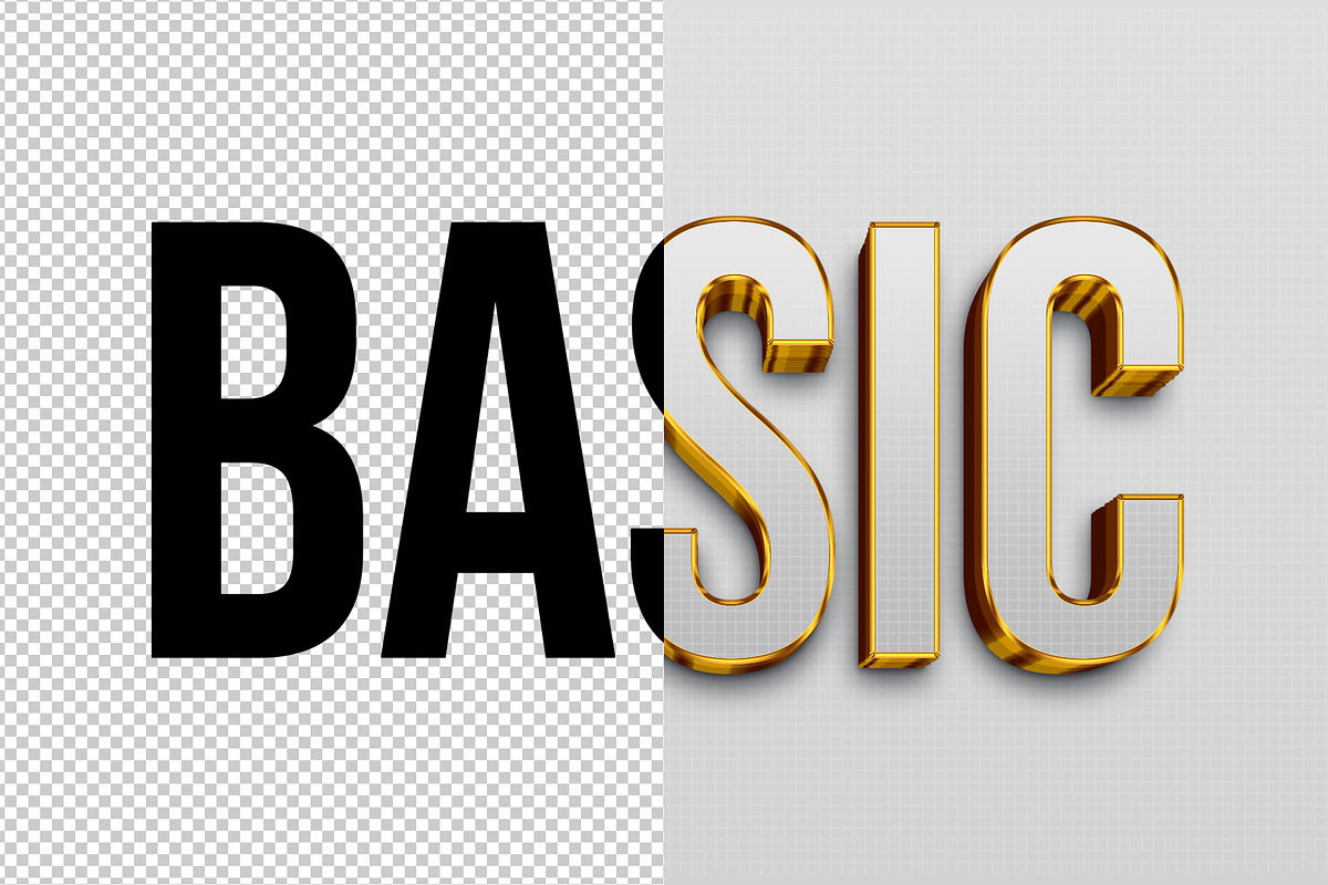 Basic 3D editable text effect, a Layer Style Add-On by Hello Muh (Photo 2 of 2)