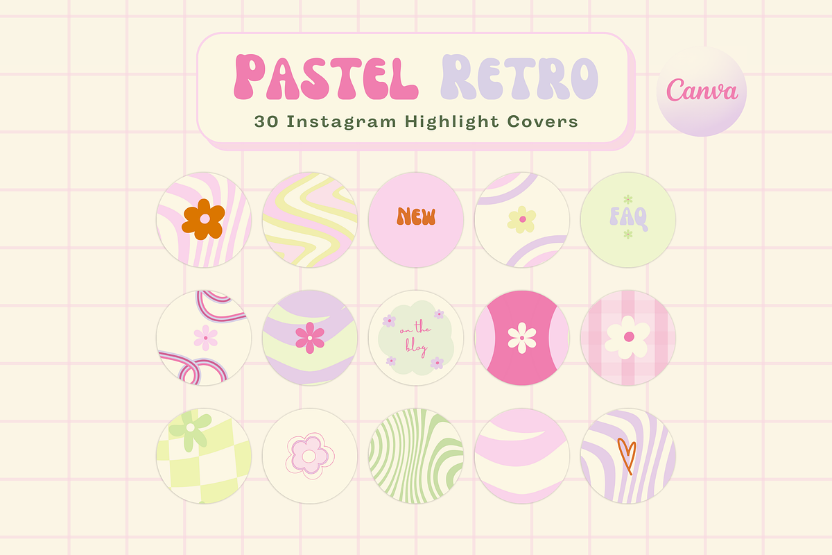 Instagram Highlights - Pastel Retro, a Social Media Template by Creative Pixi (Photo 2 of 4)