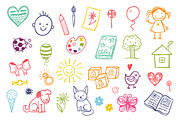 Children's drawing vector set, an Education Illustration by Hala (Thumbnail 2 of 5)