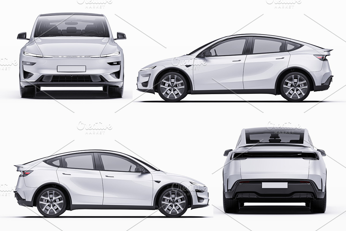 2026 Performance EV Crossover Set, an Advertising Mockup by Halal Graphic Studio (Photo 11 of 12)
