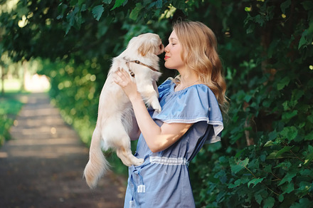 Young beautiful girl with pekingese featuring dog, girl, and woman, a Person Photo by AlohaHawaii