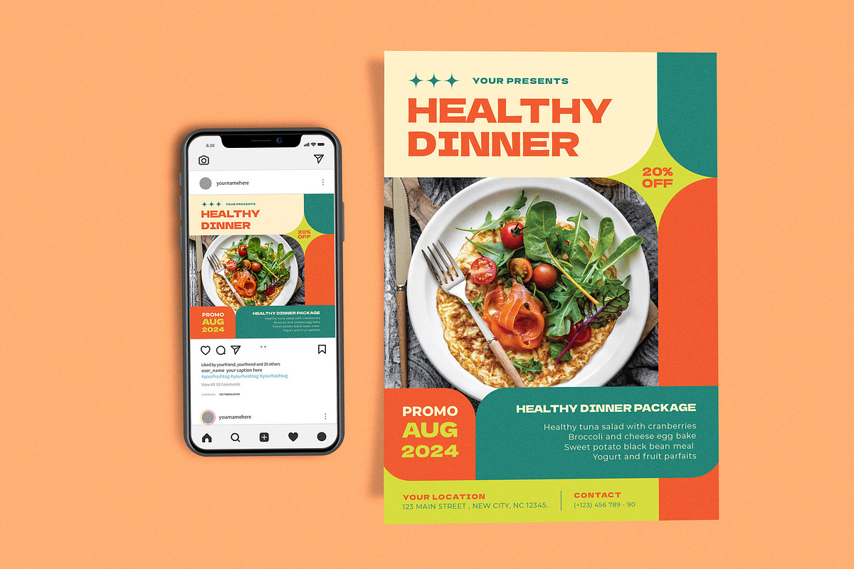 Healthy Food Promo, a Flyer Template by Me55enjah Design (Photo 1 of 4)