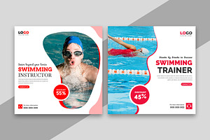 Swimming Training Social Media Post