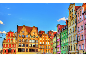 Colorful houses on the market square in wroclaw poland stock photo containing, an Architecture Photo by Leonid Andronov