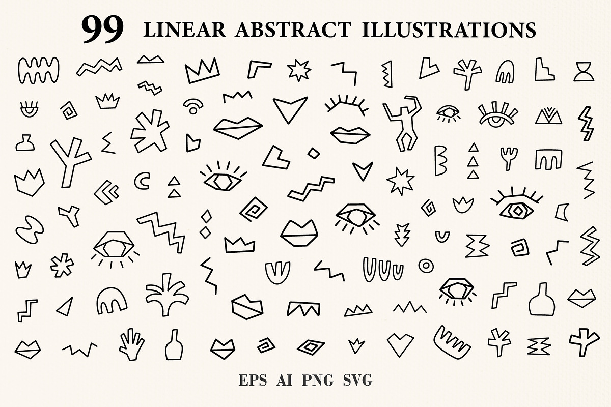 300+ Modern Abstract Bundle, a Graphic by Katrinelly (Photo 5 of 13)